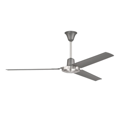 56" Utility in Titanium/Brushed Polished Nickel w/ Titanium Finish Blades Ceiling Fan CRAFTMADE