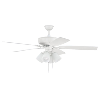 52" Pro Plus 114 in White w/ White/Washed Oak Blades Ceiling Fan CRAFTMADE