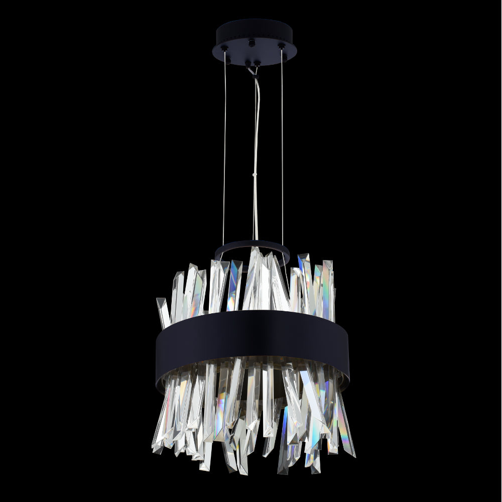 Glacier 10 in LED Mini Pendant Matte Black Pendant Allegri