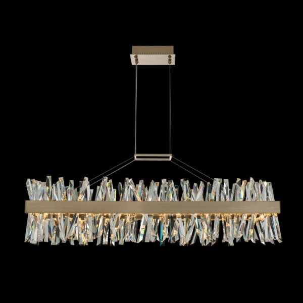 Glacier 48 Inch LED Island Brushed Champagne Gold Linear Allegri