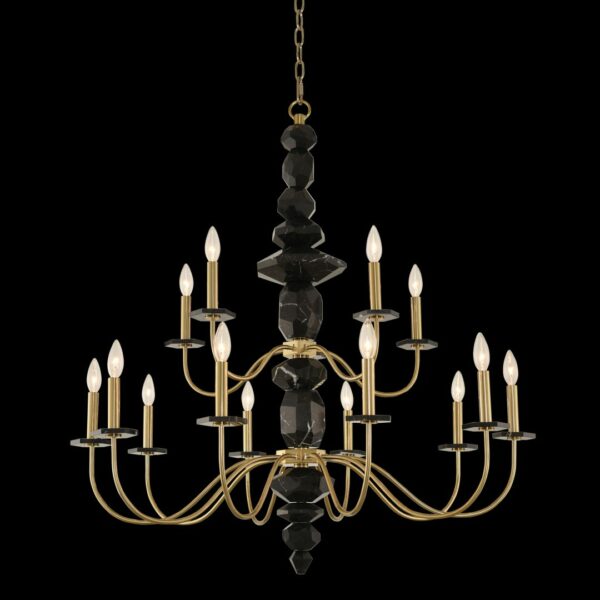 Piedra (10+5) Light 2 Tier Chandelier Chandelier Allegri