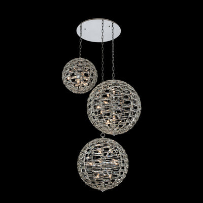 Alta 3 Orb Multi Drop Foyer (26"+26"+26") Pendant Allegri