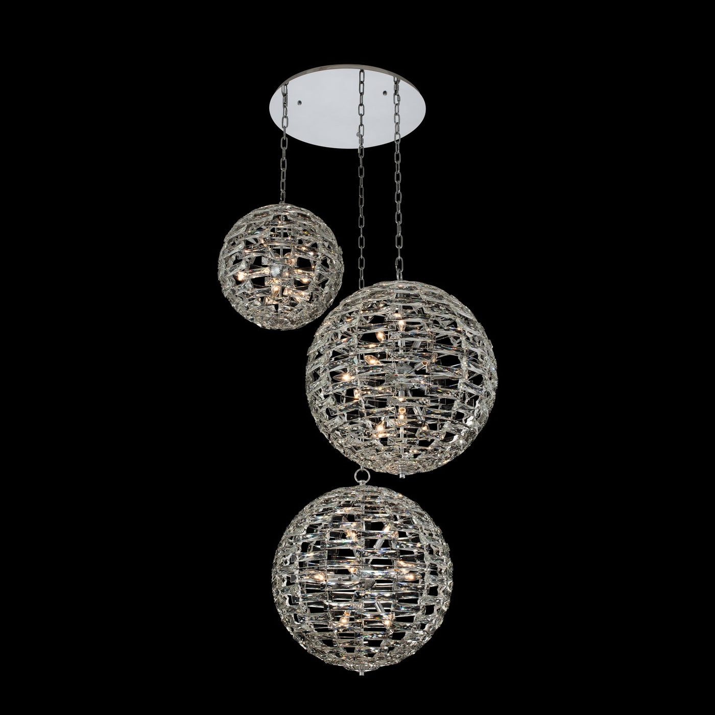 Alta 3 Orb Multi Drop Foyer (18"+26"+26") Pendant Allegri