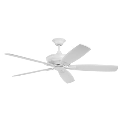 60" Santori Indoor/Outdoor (Damp) in Matte White w/ White Blades Ceiling Fan CRAFTMADE