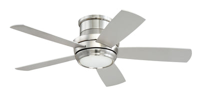 44" Tempo Hugger in Brushed Polished Nickel w/ Brushed Nickel/Maple Blades Ceiling Fan CRAFTMADE