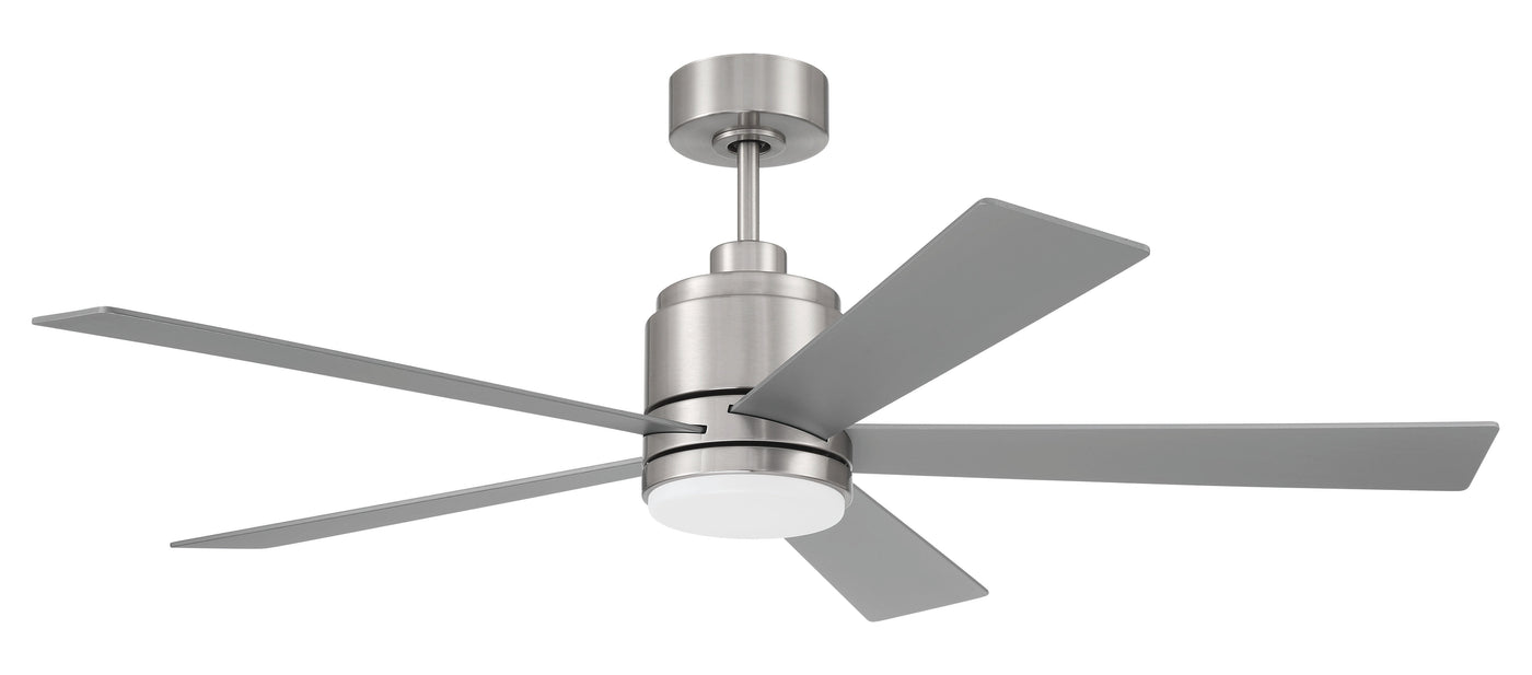 52" McCoy 5-Blade in Brushed Polished Nickel w/ Brushed Nickel Blades Ceiling Fan CRAFTMADE