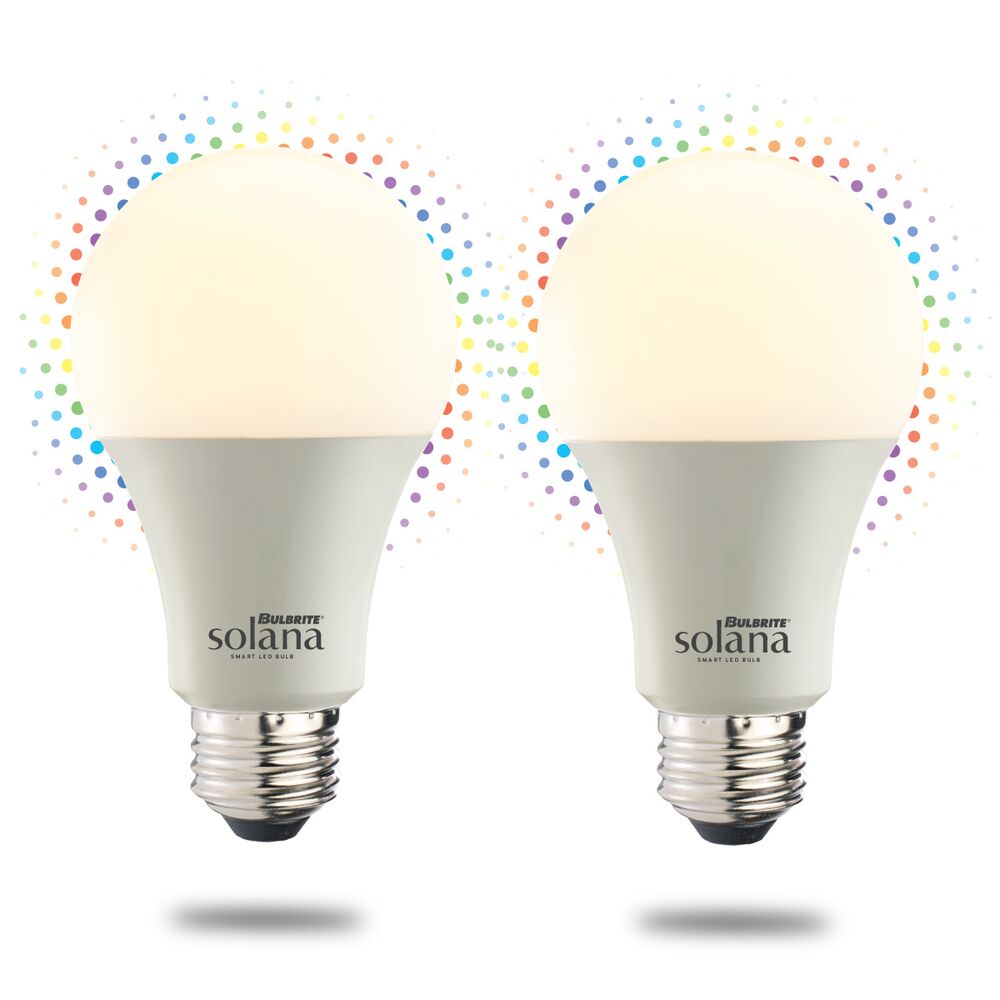 Smart LED Wifi Bulb 8W A19 White Light 60W Equivalent 2PK Bulb Bulbrite