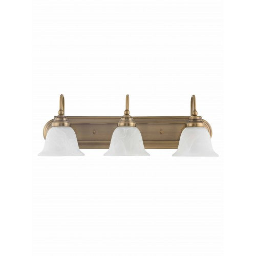 3 Light Antique Brass Bath Light Wall Sconce Livex