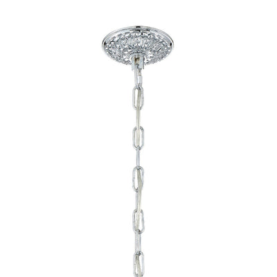 Traditional Crystal 5 Light Hand Cut Crystal Polished Chrome Chandelier Chandelier Crystorama