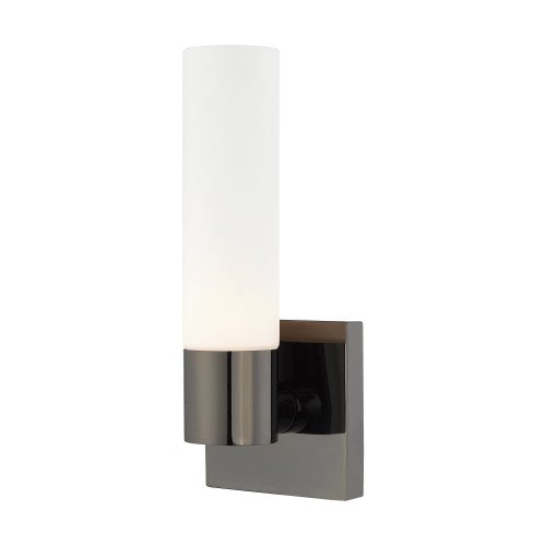 1 Light Black Chrome ADA Wall Sconce Wall Sconce Livex