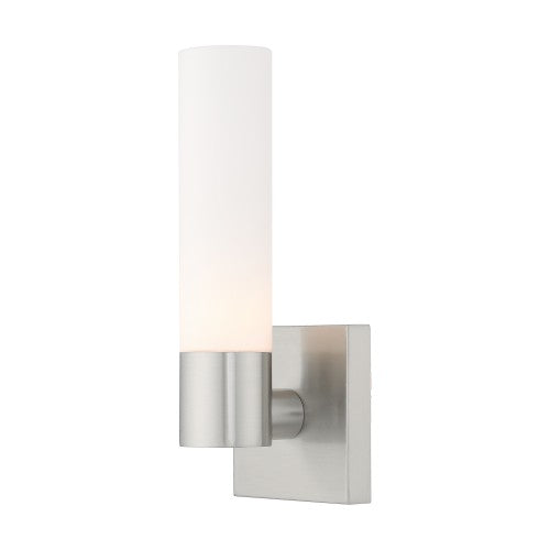 1 Light Brushed Nickel Wall Sconce Wall Sconce Livex