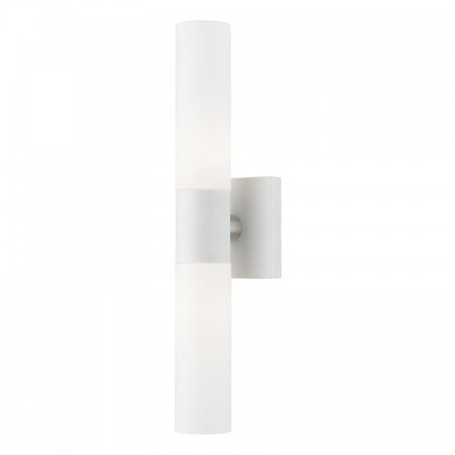 2 Light White with Brushed Nickel Accent ADA Vanity Sconce Wall Sconce Livex