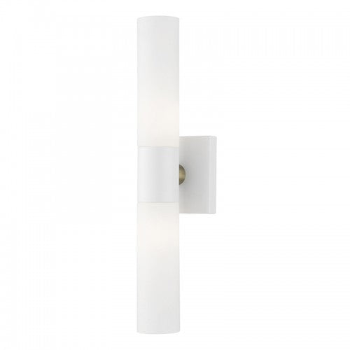 2 Light Textured White ADA Vanity Sconce Wall Sconce Livex