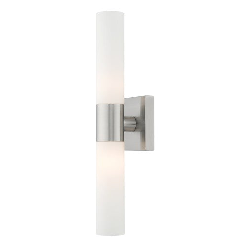 2 Light Brushed Nickel ADA Bath Light Wall Sconce Livex