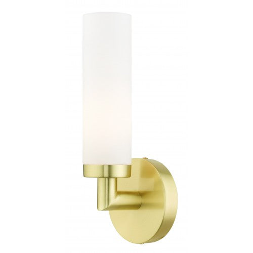 1 Light Satin Brass ADA Single Sconce Wall Sconce Livex