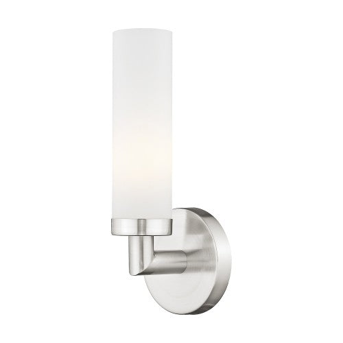 1 Light Brushed Nickel ADA Wall Sconce Wall Sconce Livex