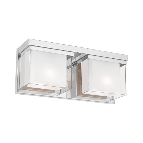 2 Light Polished Chrome Bath Vanity Wall Sconce Livex