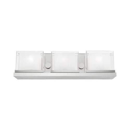 3 Light Polished Chrome Bath Vanity Wall Sconce Livex