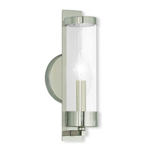 1 Light Polished Nickel Wall Sconce Wall Sconce Livex