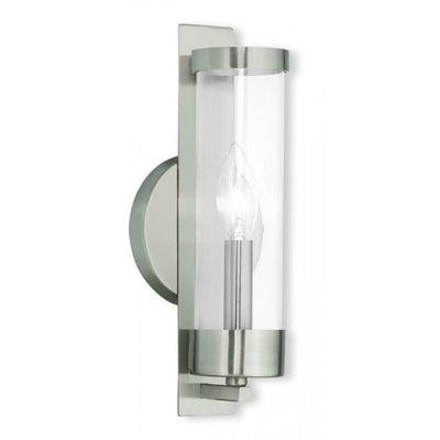 1 Light Brushed Nickel Wall Sconce Wall Sconce Livex