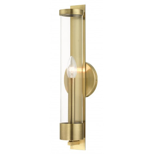 1 Light Antique Brass ADA Single Sconce Wall Sconce Livex