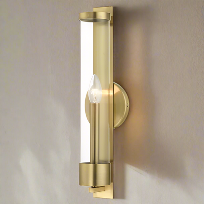 1 Light Antique Brass ADA Single Sconce Wall Sconce Livex