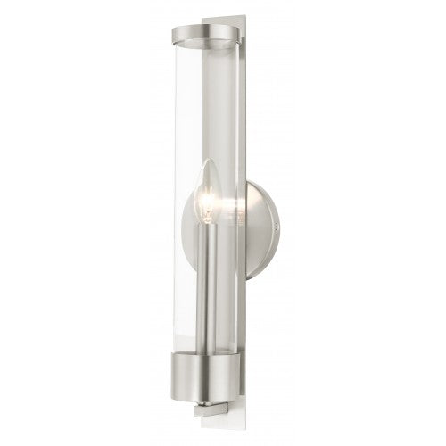 1 Light Brushed Nickel ADA Single Sconce Wall Sconce Livex