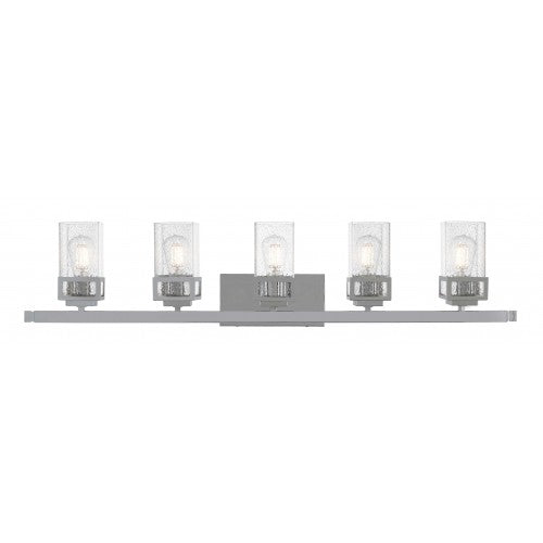 5 Light Polished Chrome Bath Vanity Wall Sconce Livex