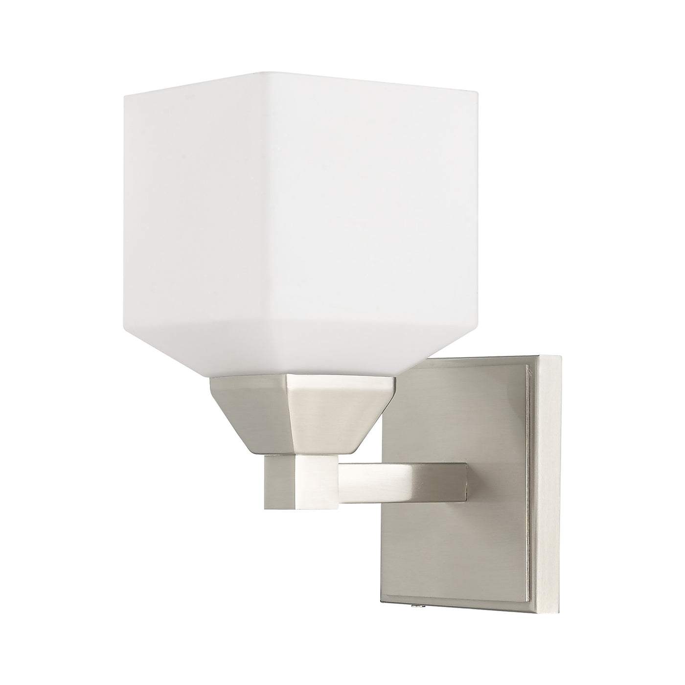 1 Light Brushed Nickel Wall Sconce Wall Sconce Livex