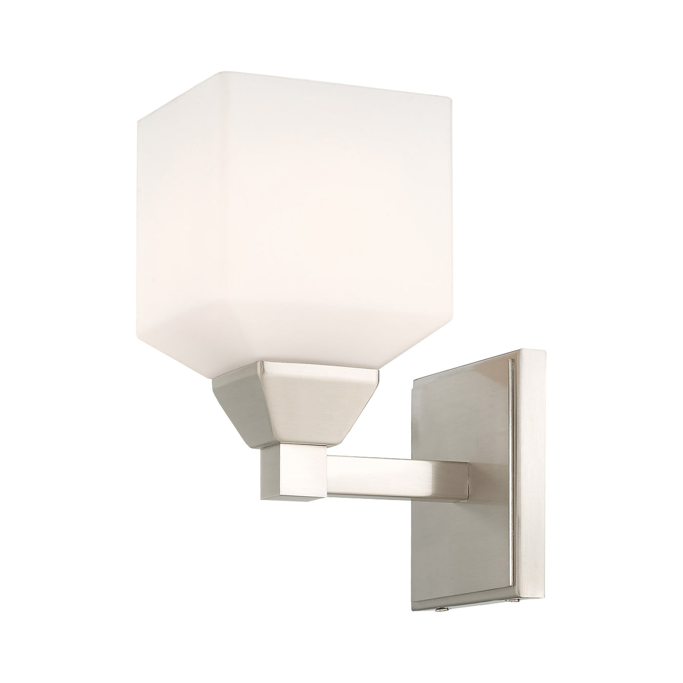 1 Light Brushed Nickel Wall Sconce Wall Sconce Livex