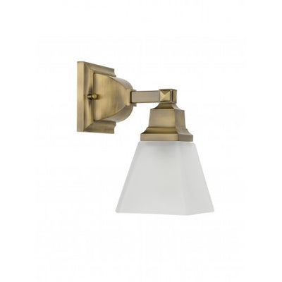 1 Light Antique Brass Bath Light Wall Sconce Livex