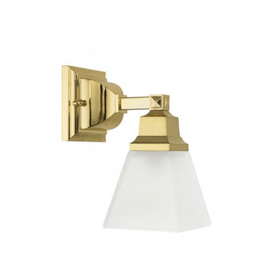 1 Light Polished Brass Bath Light Wall Sconce Livex