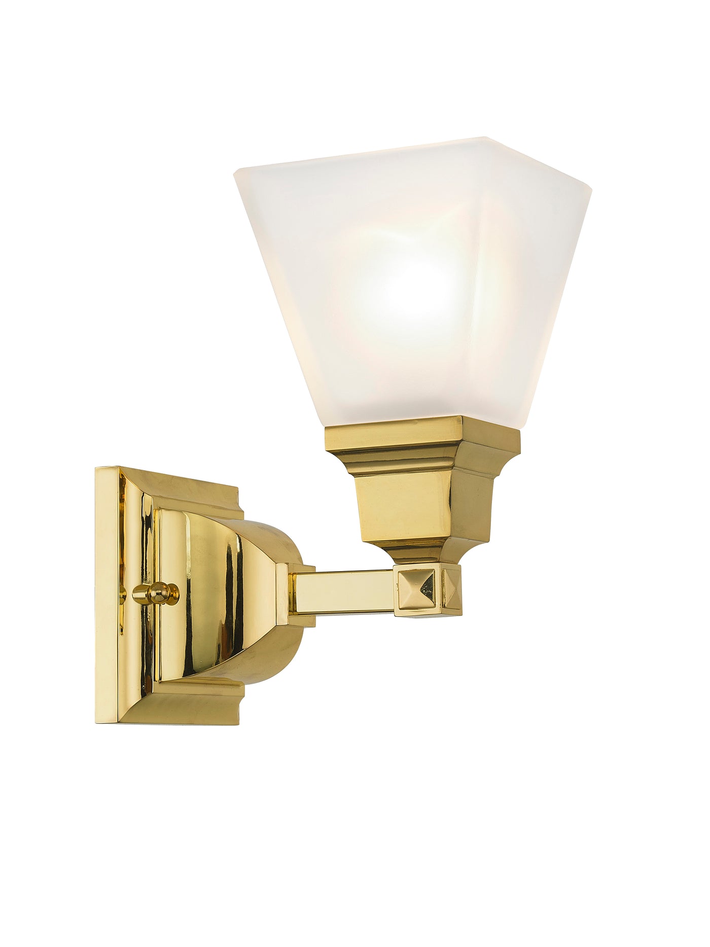 1 Light Polished Brass Bath Light Wall Sconce Livex