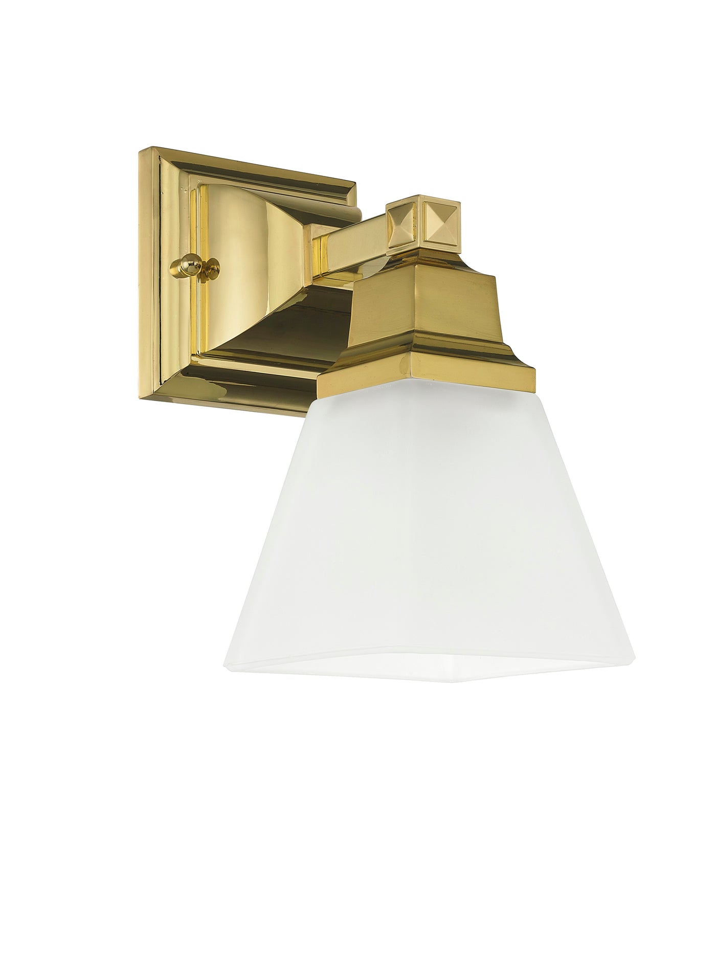 1 Light Polished Brass Bath Light Wall Sconce Livex