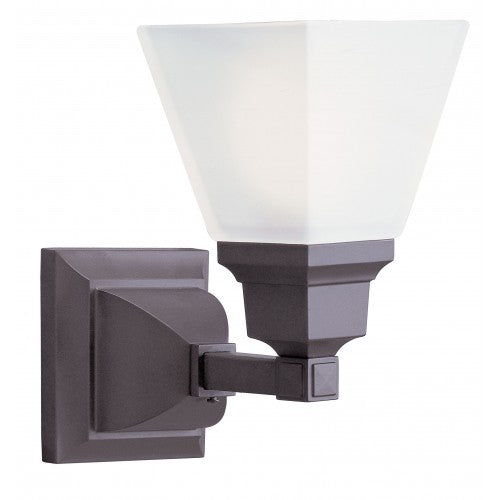 1 Light Bronze Bath Light Wall Sconce Livex