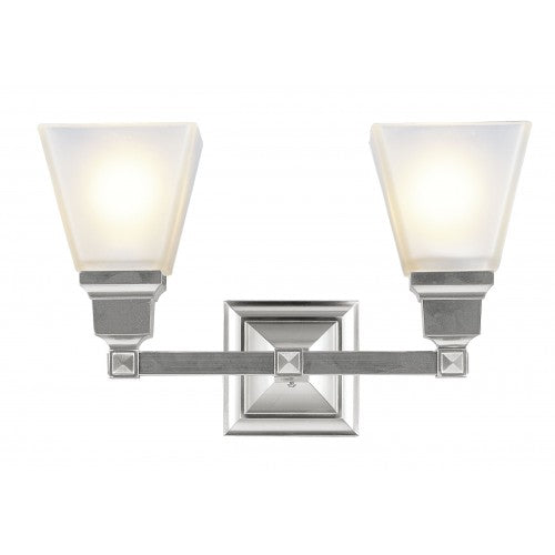 2 Light Brushed Nickel Bath Light Wall Sconce Livex