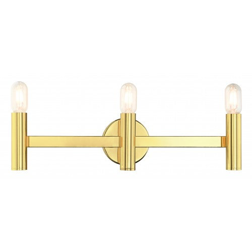 3 Light Polished Brass ADA Vanity Sconce Wall Sconce Livex