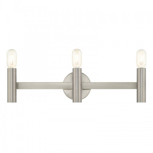 3 Light Brushed Nickel ADA Bath Vanity Wall Sconce Livex