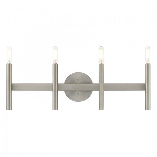 4 Light Brushed Nickel ADA Bath Vanity Wall Sconce Livex