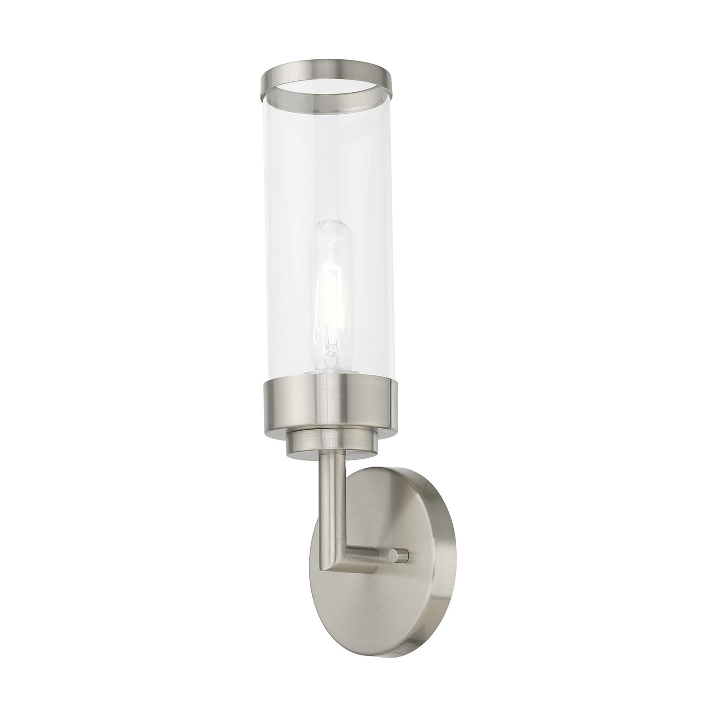 1 Light Brushed Nickel ADA Wall Sconce Wall Sconce Livex