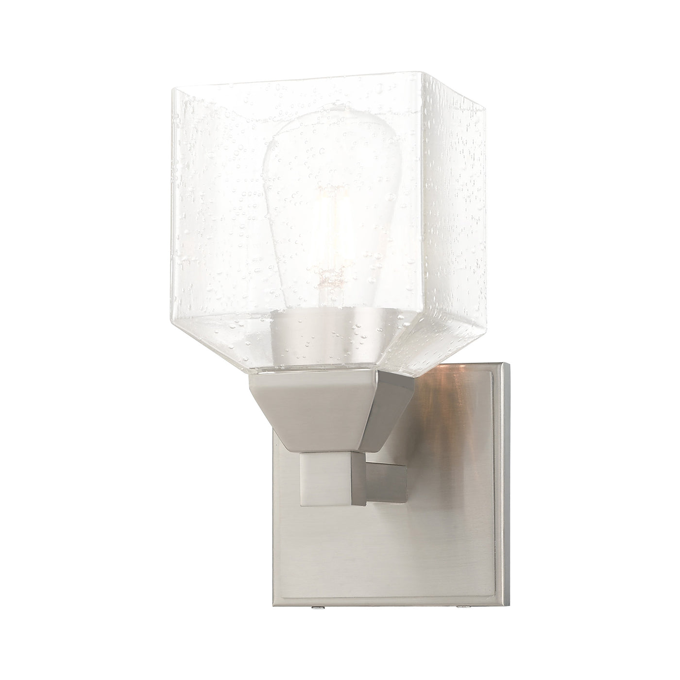 1 Light Brushed Nickel Wall Sconce Wall Sconce Livex