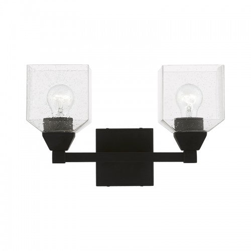 2 Light Black Vanity Sconce Wall Sconce Livex