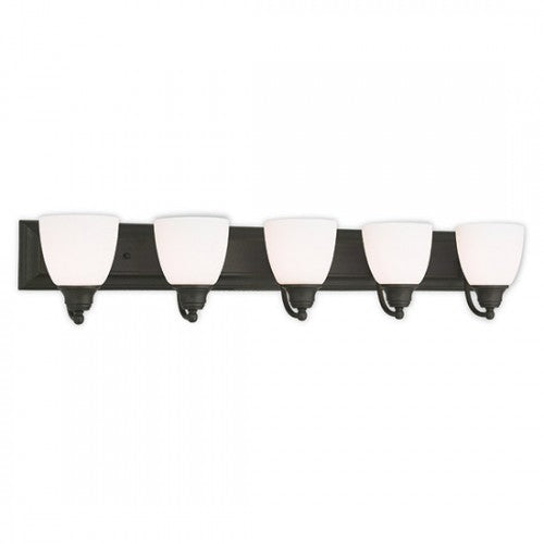 5 Light Bronze Bath Light Wall Sconce Livex