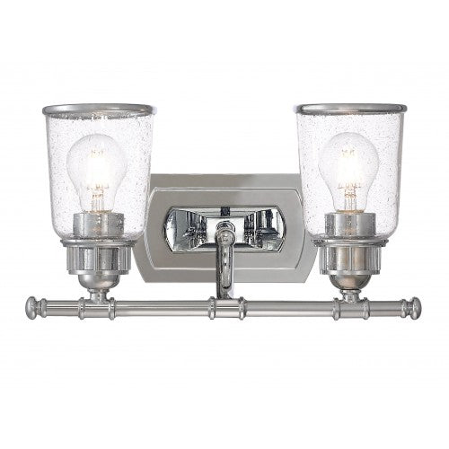 2 Light Polished Chrome Bath Vanity Wall Sconce Livex