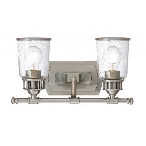 2 Light Brushed Nickel Bath Vanity Wall Sconce Livex