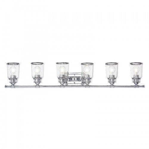 6 Light Polished Chrome Bath Vanity Wall Sconce Livex