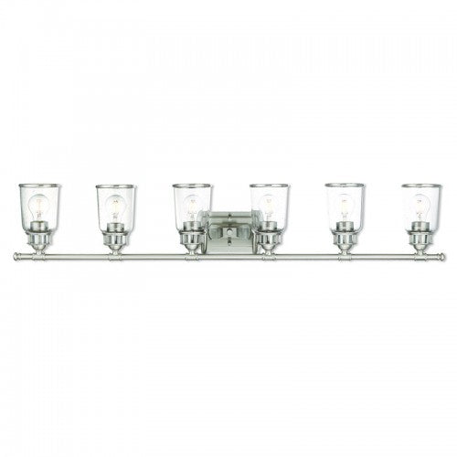 6 Light Brushed Nickel Bath Vanity Wall Sconce Livex