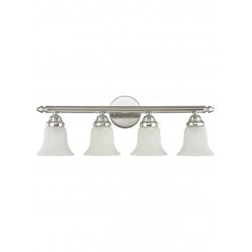 4 Light Polished Chrome Bath Light Wall Sconce Livex