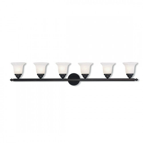 6 Light Bronze Bath Light Wall Sconce Livex