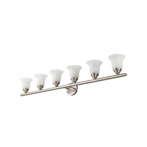 6 Light Brushed Nickel Bath Light Wall Sconce Livex